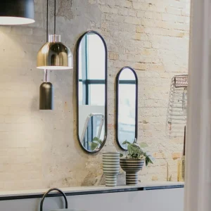 AYTM miroir Angui, anthracite, hauteur 78 cm, verre, acier^ Meubles & Aménagements