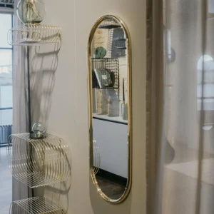 AYTM miroir Angui, doré, hauteur 78 cm, verre, acier^ Meubles & Aménagements