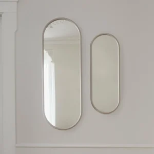 AYTM miroir Angui, gris-brun, hauteur 78 cm, verre, acier^ Meubles & Aménagements