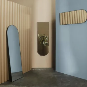 AYTM miroir Arcus, noir, hauteur 115 cm, verre, bois MDF^ Meubles & Aménagements