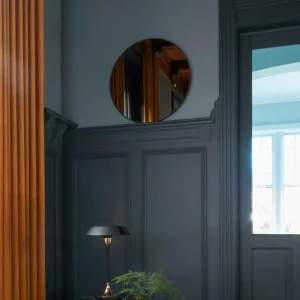 AYTM miroir Circum, ambre, Ø 70 cm, verre, bois MDF^ Meubles & Aménagements