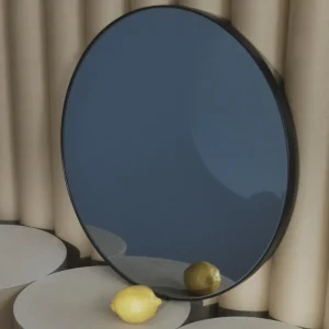 AYTM miroir Circum, gris / noir, Ø 70 cm, verre, MDF-bois^ Meubles & Aménagements