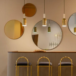 AYTM miroir Circum, rose, Ø 70 cm, verre, bois MDF^ Meubles & Aménagements