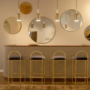 AYTM miroir Circum, transparent / gris-brun, Ø 50 cm, verre, bois^ Meubles & Aménagements