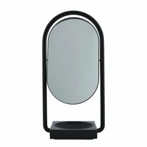 AYTM miroir de table Angui, noir, hauteur 35 cm, verre, marbre^ Meubles & Aménagements