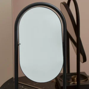 AYTM miroir de table Angui, noir, hauteur 35 cm, verre, marbre^ Meubles & Aménagements