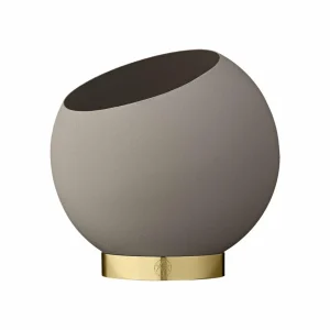 AYTM pot de fleurs Globe, Ø 17 cm, gris-brun, aluminium, acier^ Meubles & Aménagements