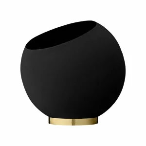 AYTM pot de fleurs Globe, Ø 37 cm, noir, aluminium, acier^ Meubles & Aménagements