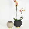 AYTM pot de fleurs Globe, Ø 21 cm, noir, aluminium, acier^ Meubles & Aménagements