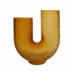 AYTM Vase Arura, ambre, hauteur 40 cm, largeur 34 cm, verre^ Meubles & Aménagements