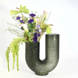 AYTM Vase Arura, noir, hauteur 40 cm, largeur 34 cm, verre^ Meubles & Aménagements