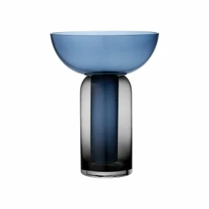 AYTM Vase Torus, bleu, Ø 25 cm, hauteur 33 cm, verre^ Meubles & Aménagements