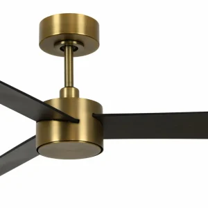 Beacon Lighting Beacon Ventilateur avec lumière Climate IV laiton/noyer silencieux^ Ventilateurs