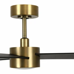 Beacon Lighting Beacon Ventilateur avec lumière Climate IV laiton/noyer silencieux^ Ventilateurs