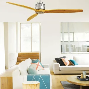 Beacon Lighting Beacon Ventilateur de plafond Airfusion Akmani, silencieux, teck/chrome^ Ventilateurs