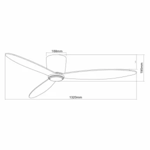 Beacon Lighting Beacon Ventilateur de plafond Airfusion Radar blanc Ø 132 cm silencieux^ Ventilateurs