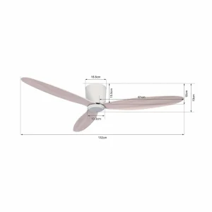 Beacon Lighting Beacon Ventilateur de plafond Airfusion Radar chêne Ø 132 cm silencieux^ Ventilateurs