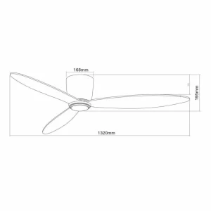 Beacon Lighting Beacon Ventilateur de plafond Airfusion Radar noir 132 cm silencieux^ Ventilateurs