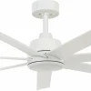Beacon Lighting Beacon Ventilateur de plafond avec lumière Atlanta blanc 142 cm silencieux^ Ventilateurs