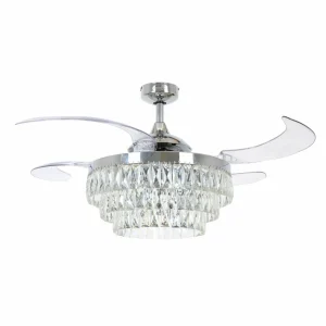 Beacon Lighting Beacon Ventilateur de plafond avec lumière Fanaway Veil chrome silencieux^ Ventilateurs
