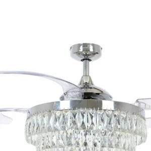 Beacon Lighting Beacon Ventilateur de plafond avec lumière Fanaway Veil chrome silencieux^ Ventilateurs