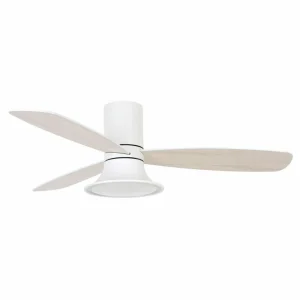 Beacon Lighting Beacon Ventilateur de plafond avec lumière Flusso blanc Ø 132 cm silencieux^ Ventilateurs