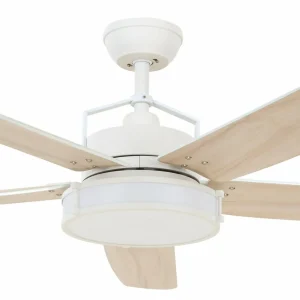 Beacon Lighting Beacon Ventilateur de plafond avec lumière Louisville, blanc, silencieux^ Ventilateurs