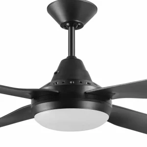 Beacon Lighting Beacon Ventilateur de plafond avec lumière Moonah, noir, silencieux^ Ventilateurs