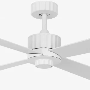 Beacon Lighting Beacon Ventilateur de plafond avec lumière Newport, blanc/chêne, silencieux^ Ventilateurs