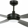 Beacon Lighting Beacon Ventilateur de plafond avec lumière Slipstream, noir, silencieux^ Ventilateurs