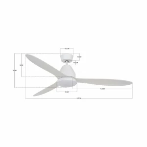 Beacon Lighting Beacon Ventilateur de plafond avec lumière Whitehaven blanc silencieux^ Ventilateurs