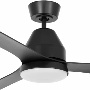 Beacon Lighting Beacon Ventilateur de plafond avec lumière Whitehaven, noir, silencieux^ Ventilateurs