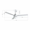Beacon Lighting Beacon Ventilateur de plafond Bayside Calypso blanc Ø 122 cm silencieux^ Ventilateurs