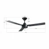 Beacon Lighting Beacon Ventilateur de plafond Bayside Calypso noir 122 cm silencieux^ Ventilateurs