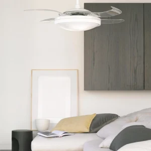 Beacon Lighting Beacon Ventilateur de plafond Fanaway Evo 2 avec lumière, blanc, silencieux^ Ventilateurs