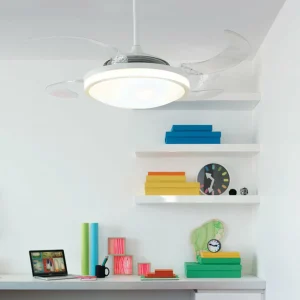 Beacon Lighting Beacon Ventilateur de plafond Fanaway Evo 2 avec lumière, blanc, silencieux^ Ventilateurs