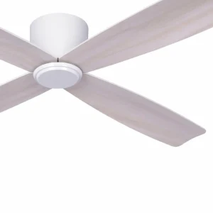 Beacon Lighting Beacon Ventilateur de plafond Fraser blanc/chêne DC silencieux Ø 132 cm^ Ventilateurs