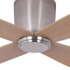Beacon Lighting Beacon Ventilateur de plafond Fraser chrome/teck DC silencieux Ø 132 cm^ Ventilateurs