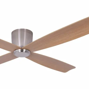 Beacon Lighting Beacon Ventilateur de plafond Fraser chrome/teck DC silencieux Ø 132 cm^ Ventilateurs
