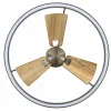 Beacon Lighting Beacon Ventilateur de plafond LED Cessna, nickel/chêne, DC, silencieux^ Ventilateurs