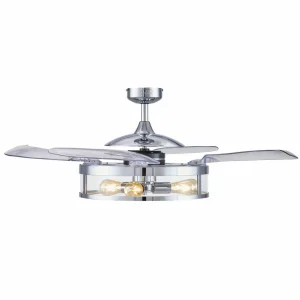 Beacon Lighting Beacon ventilateur de plafond lumière Fanaway Classic chrome silencieux^ Ventilateurs