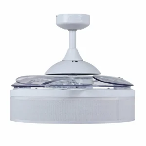 Beacon Lighting Beacon ventilateur de plafond lumière Fanaway Fraser blanc/clair silencieux^ Ventilateurs