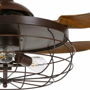 Beacon Lighting Beacon ventilateur de plafond lumière Fanaway Industri brun silencieux^ Ventilateurs