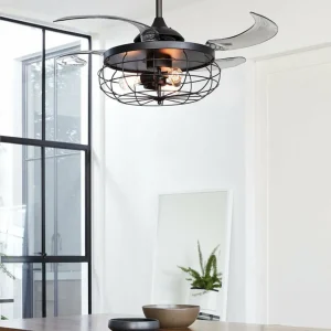 Beacon Lighting Beacon ventilateur de plafond lumière Fanaway Industri noir silencieux^ Ventilateurs