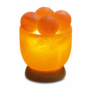 Wagner Life Bol de cristal de sel avec boules de massage, rond^ Lampes Décoratives
