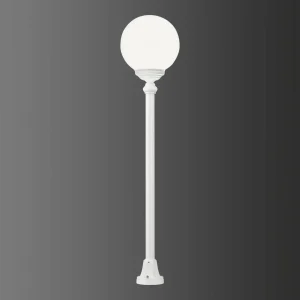 LCD Borne lumineuse 1132 à abat-jour sphérique, blanc^ Bornes Éclairage Extérieur