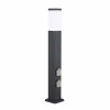 G & L Handels GmbH Borne lumineuse 400166140, hauteur 80cm, V2A, anthracite, 2 prises de courant^ Bornes Éclairage Extérieur