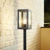 EGLO Borne lumineuse Alamonte 1, noire^ Bornes Éclairage Extérieur