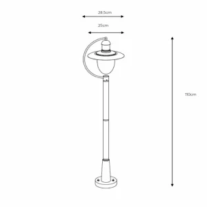 Lucide Borne lumineuse Aruba, brun rouille^ Bornes Éclairage Extérieur