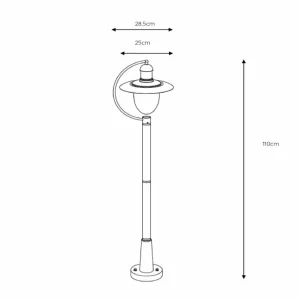 Lucide Borne lumineuse Aruba, noire^ Bornes Éclairage Extérieur